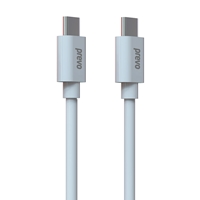 Prevo USB 2.0 60W C to C PVC cable, 20V/3A, 480Mbps, White, Superior Design & Performance, Retail Box Packaging - Image 5