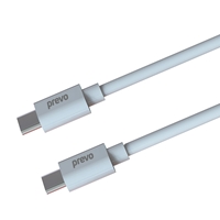 Prevo USB 2.0 60W C to C PVC cable, 20V/3A, 480Mbps, White, Superior Design & Performance, Retail Box Packaging - Image 6