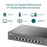 TP-Link TL-SX1008 8-Port Metal 10G Desktop/Rackmount Switch - Image 8