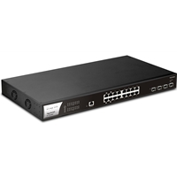 DrayTek VSPQ2200XB-K VigorSwitch PQ2200xb 16 Port 2.5 GbE POE+ Managed Layer 2+ Switch with 4x POE++ Ports and 4x 10GbE SFP+ Ports - Image 4