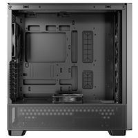 Antec FLUX Mid Tower PC Case - Tempered Glass, Black/Wood, 5 PWM Fans, USB-C, E-ATX/ATX/mATX/ITX Compatibility - Image 8