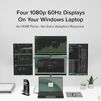 Plugable UD-3900C4 Quad Monitor 96W USB-C PD DisplayLink Certified Docking Station - Image 5