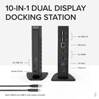 Plugable UD-3900Z USB-A/USB-C Dual Monitor Universal DisplayLink Certified Docking Station - Image 4