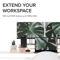 Plugable UD-3900Z USB-A/USB-C Dual Monitor Universal DisplayLink Certified Docking Station - Image 5