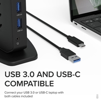 Plugable UD-3900Z USB-A/USB-C Dual Monitor Universal DisplayLink Certified Docking Station - Image 6