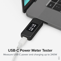Plugable USBC-VAMETER3 Pass-Through USB-C VA Meter for High Power Devices - Image 4