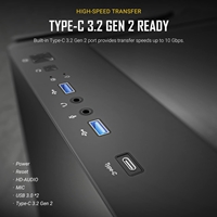 ANTEC P20CE Case, E-ATX Gaming, Black, Mid Tower, 2 x USB 3.0 / Type-C 3.2 Gen 2 x 1, E-ATX, ATX, Micro-ATX, ITX - Image 4