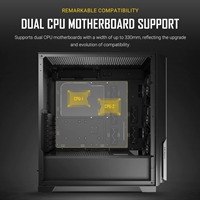 ANTEC P20CE Case, E-ATX Gaming, Black, Mid Tower, 2 x USB 3.0 / Type-C 3.2 Gen 2 x 1, E-ATX, ATX, Micro-ATX, ITX - Image 8