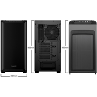 be quiet! Pure Base 501 Case, Black, Mid Tower, 2 x USB Type-A, 1 x USB Type-C, 2 x Pure Wings 2 140mm Black PWM Fans Included, Exchangeable Top Cover for Silent or High Performance, Insulation Mats on Front, Sides & Top - Image 4