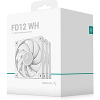 DeepCool FD12 120mm Case Fan 3-Pack, PWM Control, High Airflow, Low Noise, Hydro Bearing, White, Anti-Vibration Pads, 4-Pin Connector - Image 4