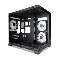 TecWare VXN Evo mATX PC Case, Dual-Chamber Glass Design, 3 x ARGB Fans Included, Massive Cooling Support (Up to 360mm Radiator), Tool-Free Panels, Black - Image 7
