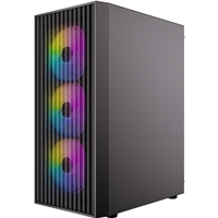 Antec AX27 RGB Elite Mid-Tower Gaming PC Case with Tempered Glass, Full Mesh Front Panel, 4 Pre-installed 120mm Fixed-RGB Fans, ATX/Micro-ATX/ITX Compatible, Black - Image 6
