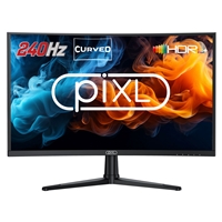 piXL PX27CC301B 27 Inch 240Hz HDR 10+ Full HD Curved Gaming Monitor with 1920 x 1080 Resolution, 1ms Response Time, HDR 10+, DisplayPort, 2 x HDMI & VESA Mount