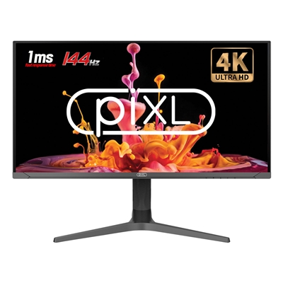 piXL CM32G7 32 Inch 144Hz 4K Widescreen IPS Gaming Monitor with AMD FreeSync & Nvidia G-Sync, 3840 x 2160 Resolution, 1ms Response Time, 144Hz Refresh Rate, HDMI, DisplayPort, USB-C, USB-A, RGB Lighting, VESA Mount & Height Adjust - Image 2