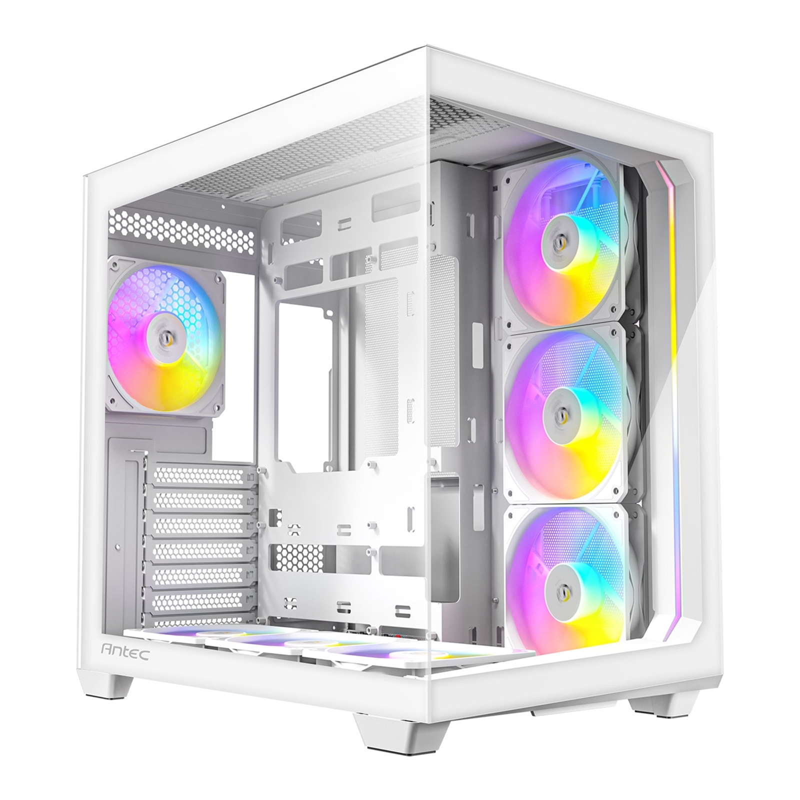 ANTEC Constellation C5 White ARGB Case, 270' Full-View Tempered Glass, Dual Chamber, Support Back-Connect Motherboards, 7 x ARGB PWM Fans With Built-In Fan Controller, ATX, Micro-ATX, ITX - Image 4