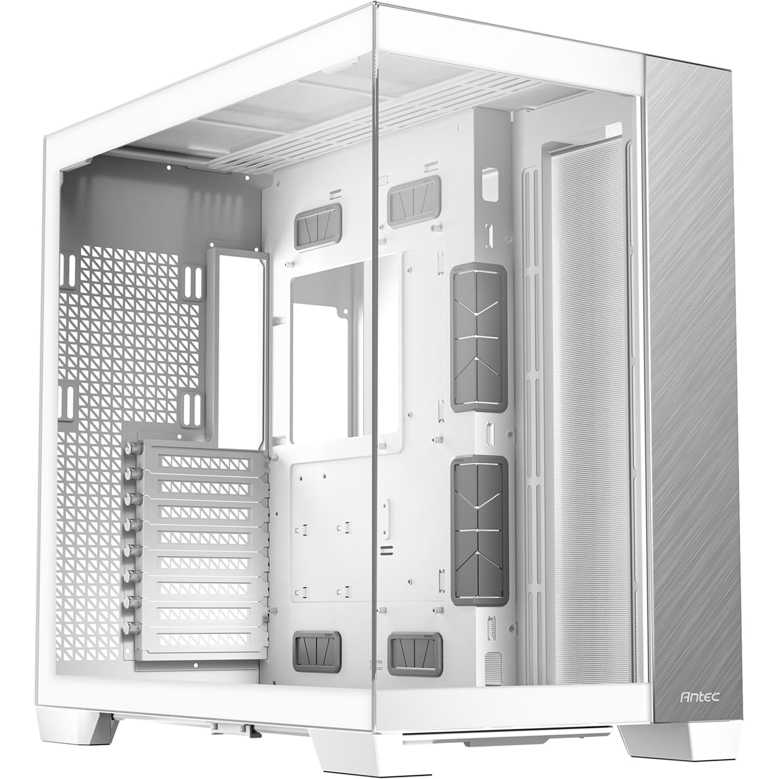 Antec Constellation C8 Aluminum White - Premium Full-View PC Case with Vertical Cooling, Dual Chamber Design, and Extensive Radiator Support - Image 4