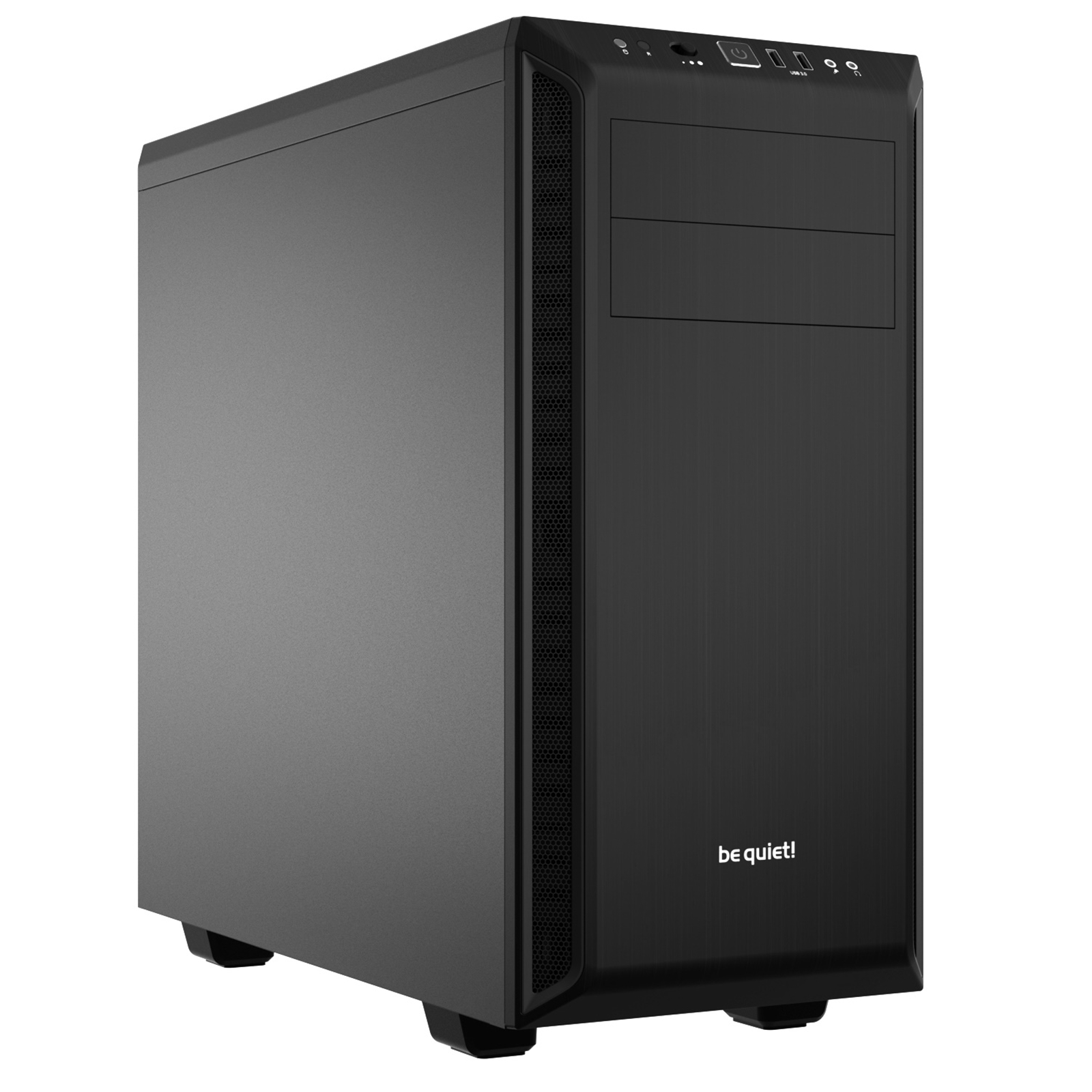 be quiet! Pure Base 600 Case, Black, MId Tower, 2 x USB 3.2 Gen 1 Type-A, 3 x Pure Wings 2 Black PWM Fans Included, Completely Sound Insulated with Dampening Materials, Adjustable Top Cover Vent - Image 4