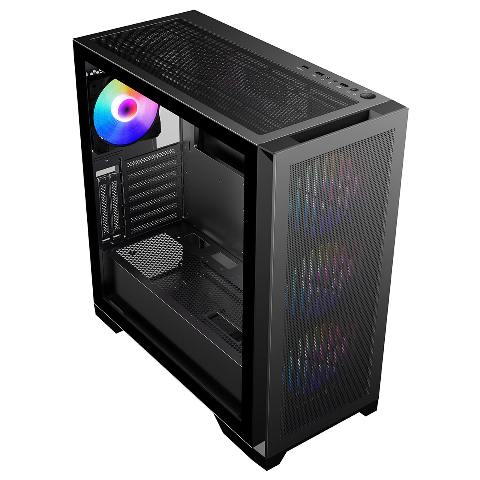 CRONUS Phanes Gaming PC Case, Full Tower with Tempered Glass, ARGB Lighting, Enhanced Connectivity, and Superior Airflow, ATX, Micro ATX, Mini-ITX, and E-ATX - Image 4