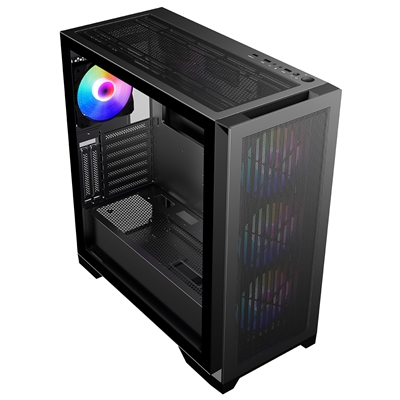 CRONUS Phanes Gaming PC Case, Full Tower with Tempered Glass, ARGB Lighting, Enhanced Connectivity, and Superior Airflow, ATX, Micro ATX, Mini-ITX, and E-ATX - Image 3