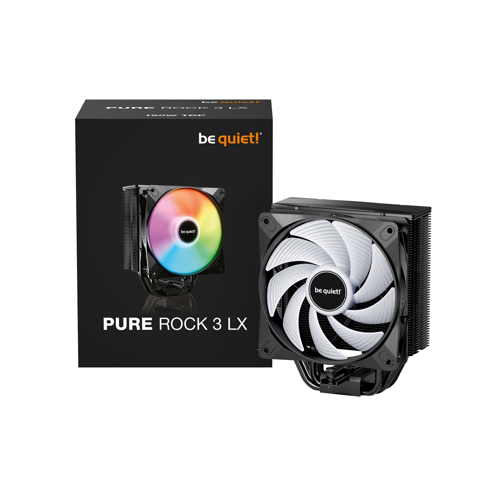 be quiet! Pure Rock 3 LX CPU Cooler, Universal Socket, Pure Wings 3 PWM Fan, 2000RPM, only 31.2dB(A) at maximum fan speed, 190W TDP, 3-year manufacturer's warranty - Image 4