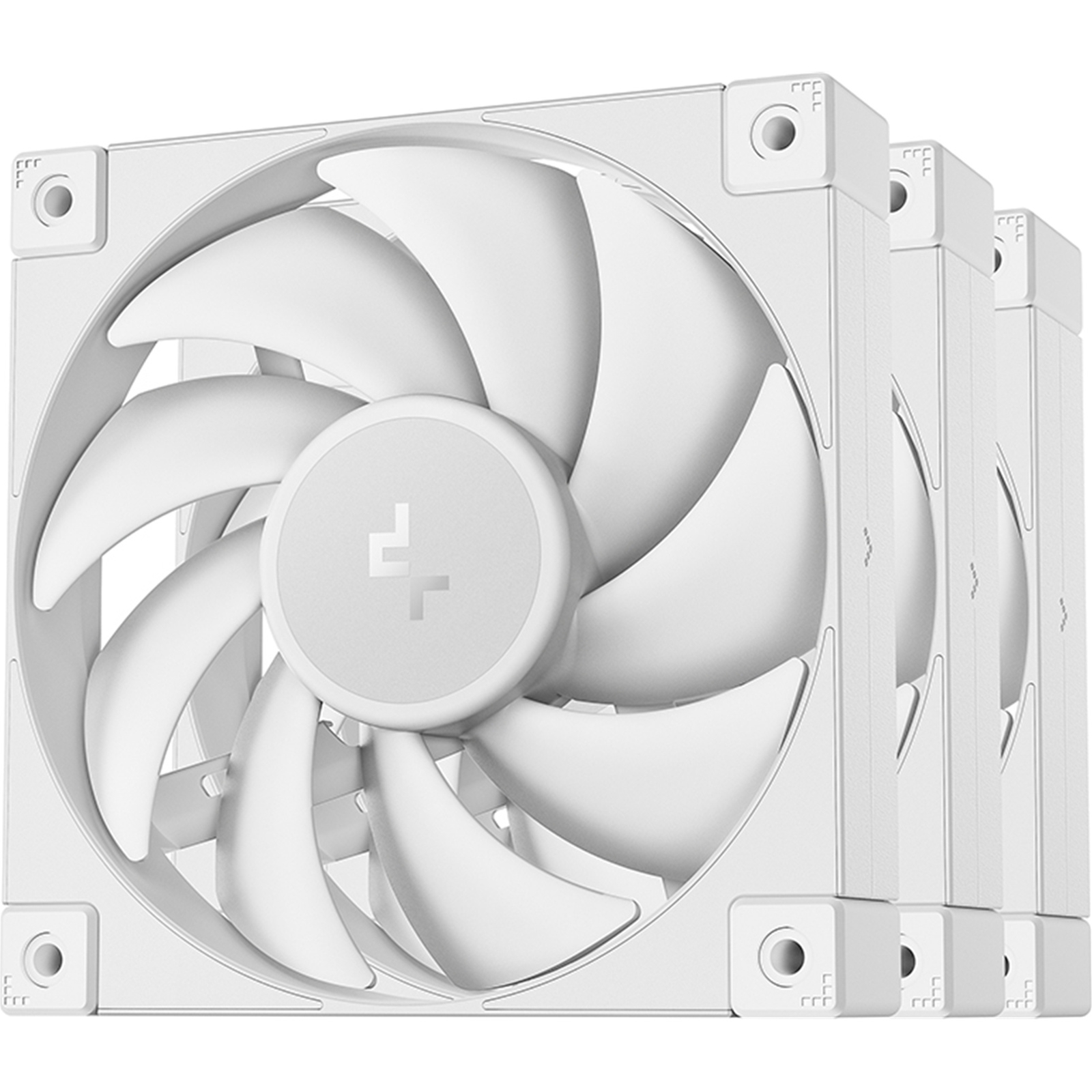DeepCool FD12 120mm Case Fan 3-Pack, PWM Control, High Airflow, Low Noise, Hydro Bearing, White, Anti-Vibration Pads, 4-Pin Connector - Image 3