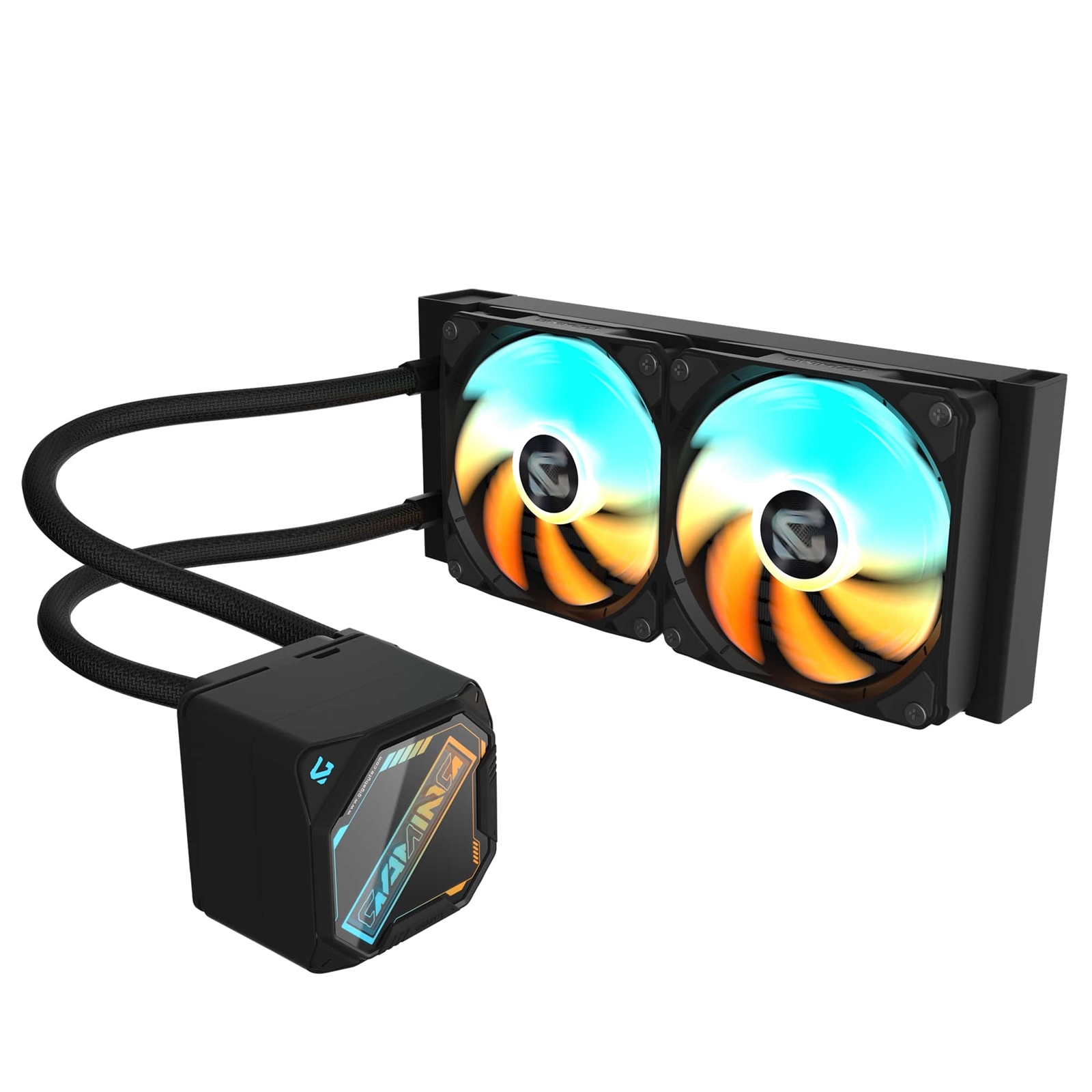 GIGABYTE GP-GIGABYTE Gaming 240 All-in-One Liquid CPU Cooler with 240mm Radiator, ARGB Lighting, Teflon Tubing and Magnetic Rotating Cover - Image 4