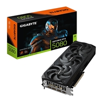 Gigabyte NVIDIA GeForce RTX 5080 WINDFORCE OC SFF 16GB GDDR7 Graphics Card, 10752 CUDA Cores, 2670 MHz Core Clock, Triple Fan, 3x DisplayPorts / 1x HDMI Port
