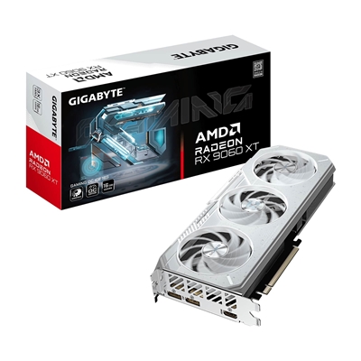 Gigabyte Radeon RX 9060 XT GAMING ICE OC 16GB GDDR6 Graphics Card, 2048 Streams, 3320 MHz Boost Clock, Triple Fan, RGB, 2x DisplayPorts / 1x HDMI Ports - Image 2