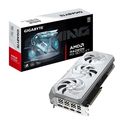 Gigabyte AMD Radeon RX 9070 XT GAMING OC ICE 16GB GDDR6 Graphics Card, 4096 Streams, 2520 MHz Core Clock, Triple Fan, RGB, 2x DisplayPorts / 2x HDMI Ports - Image 2