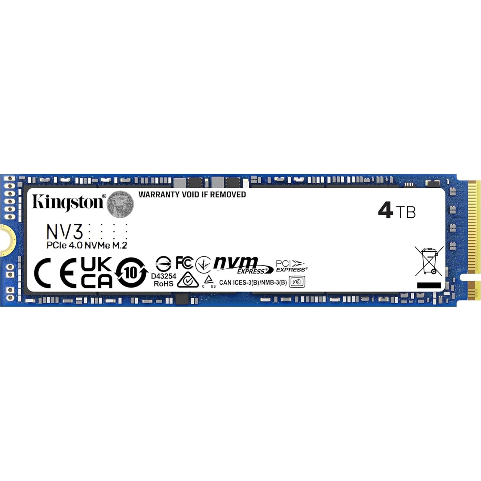Kingston NV3 (SNV3S/4000G) 4TB NVMe SSD, M.2 Interface, PCIe Gen4, 2280, Read 6000 MB/s, Write 5000 MB/s, 3 Year Warranty - Image 4