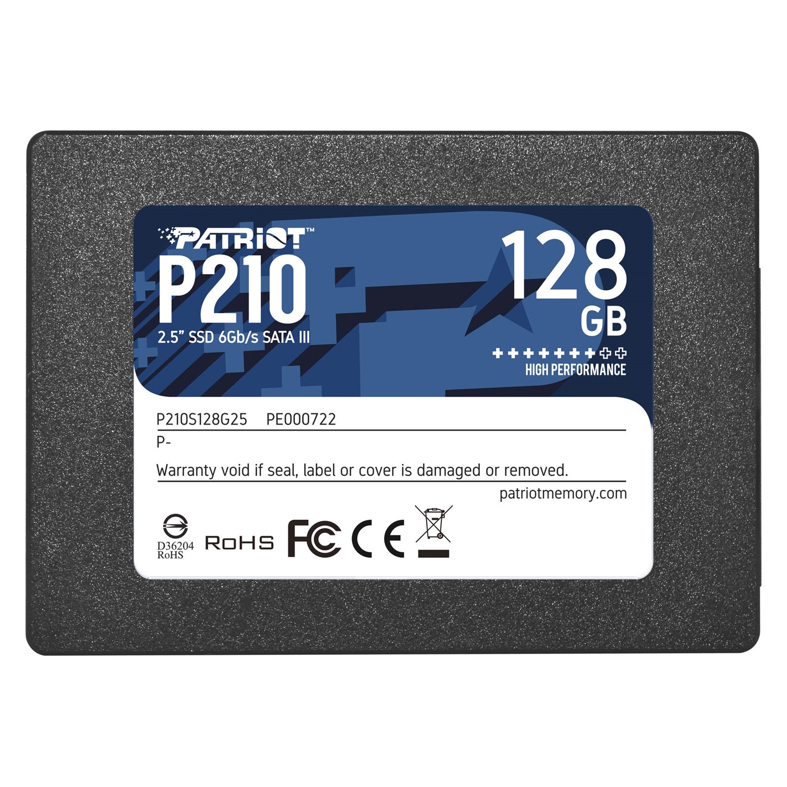 Patriot P210 (P210S128G25) 128GB 2.5 Inch SSD, Sata 3 Interface, Read 450MB/s, Write 540MB/s, 3 Year Warranty - Image 4