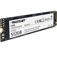 Patriot P300 (P300P512GM28) 512GB NVMe SSD, M.2 Interface, PCIe Gen3, 2280, Read 1700MB/s, Write 1100MB/s, 3 Year Warranty - Image 2