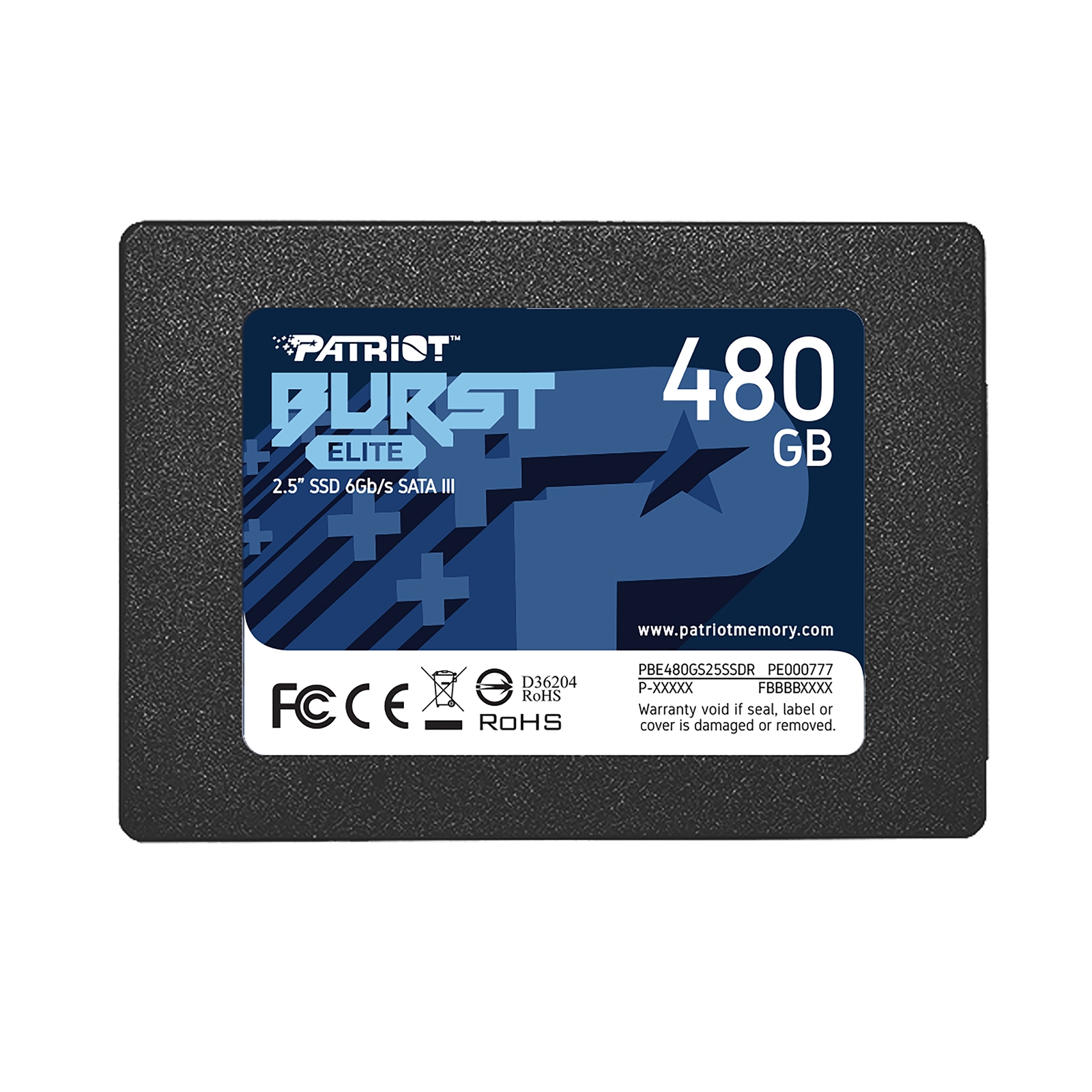 Patriot Elite (PBE480GS25SSDR) 480GB 2.5 Inch SSD, Sata 3 Interface, Read 450MB/s, Write 320MB/s, 3 Year Warranty - Image 4