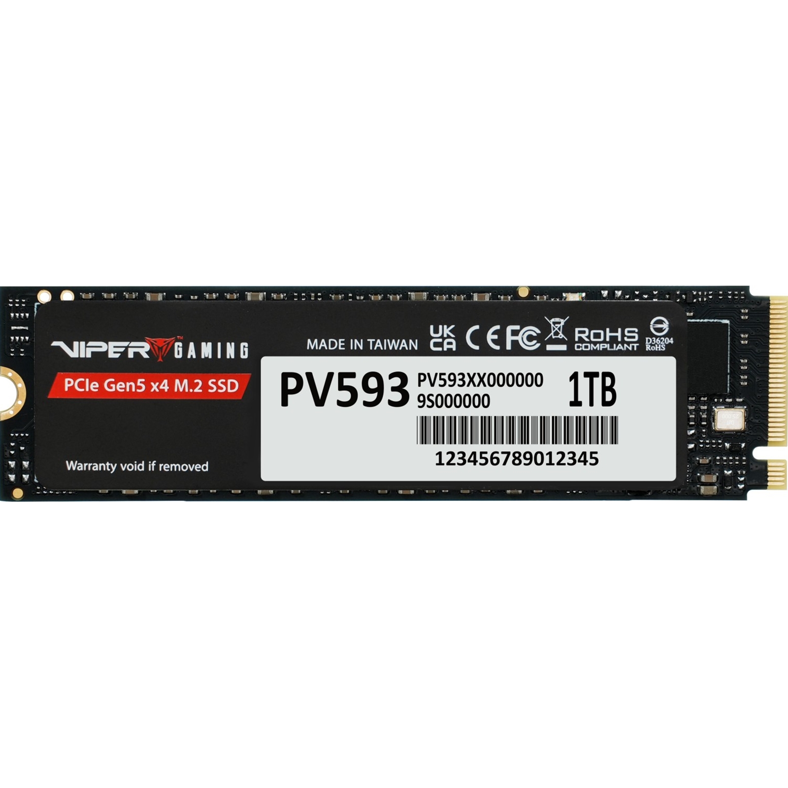 Partiot PV593 (PV593P1TBM28H) 1TB NVMe SSD, M.2 Interface, PCIe Gen5 x4, 2280, Read/Write up to 14,000 / 13,000 MB/s, 5 Year Warranty - Image 3