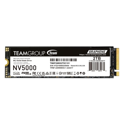 Team NV5000 (TM8FGM002T0C101) 2TB M.2 Interface, PCIe Gen4x4 with NVMe, 2280, Read 4500MB/s, Write 1900MB/s, 3 Year Warranty - Image 2