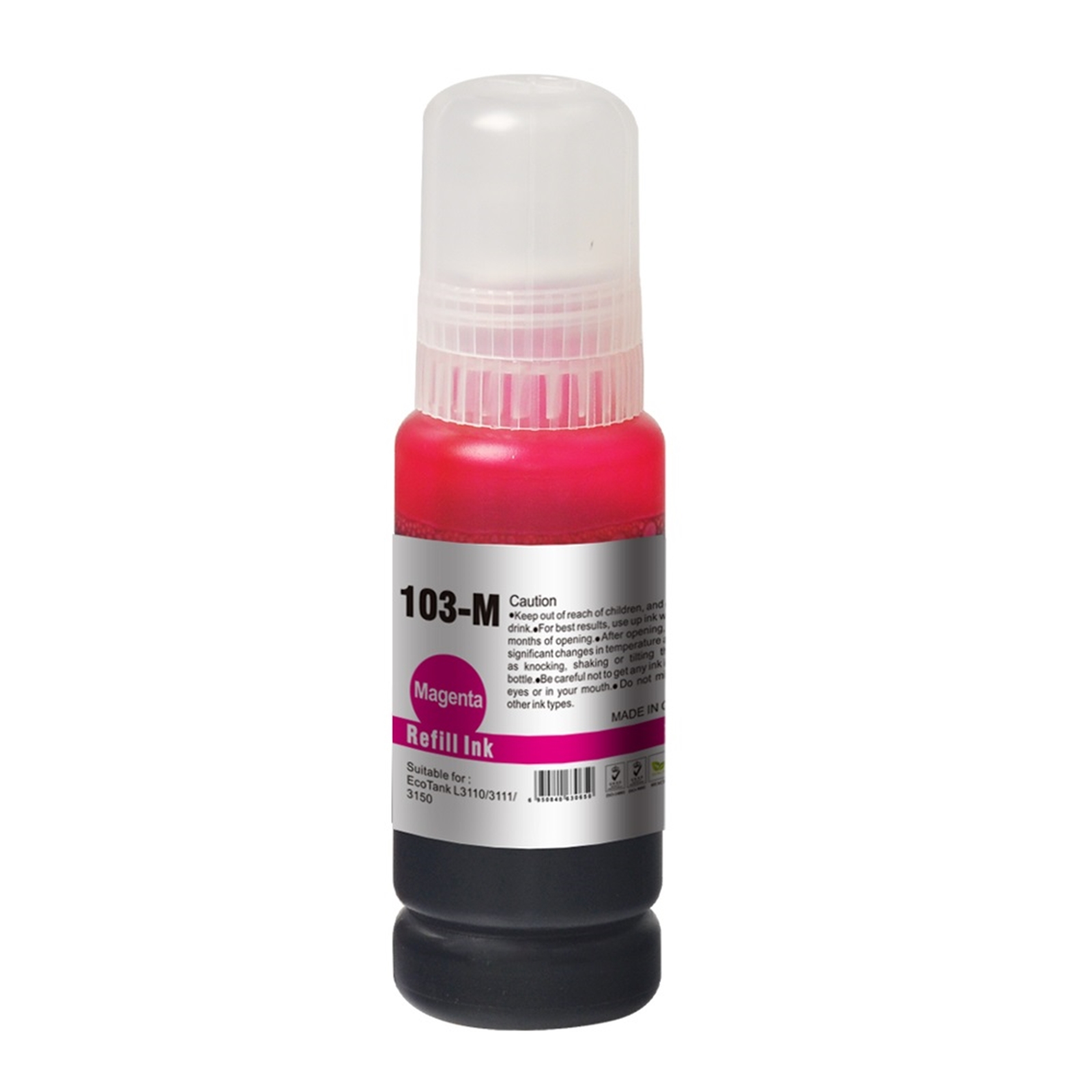 InkLab 103 Epson Compatible EcoTank Magenta ink bottle - Image 4