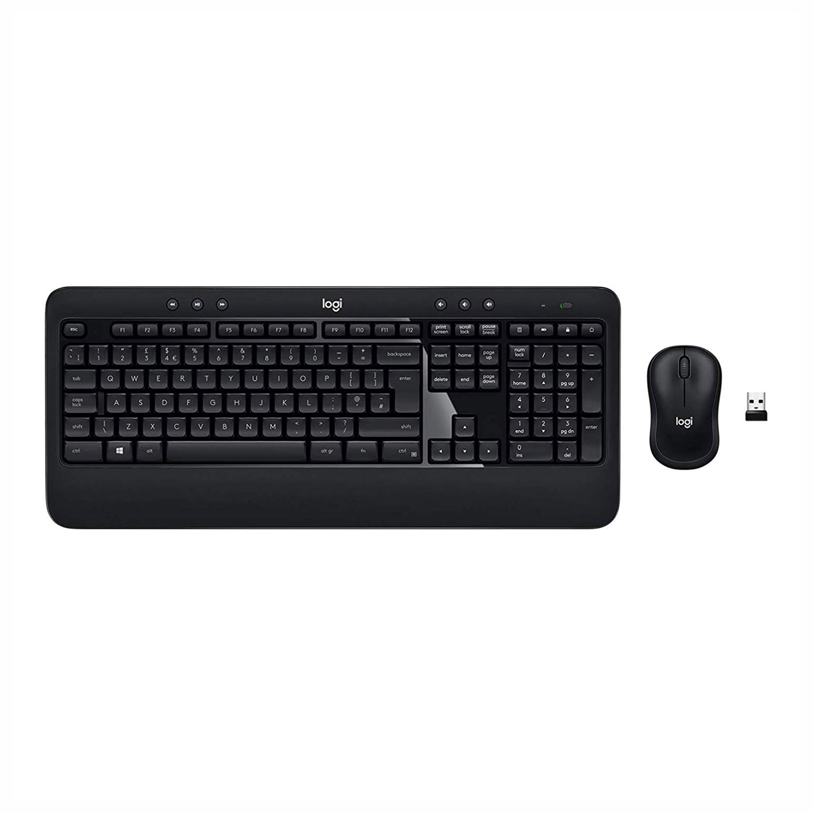 Logitech K540e Advanced Combo Wireless Keyboard and 3 Button Ambidextrous Scroll Mouse Unified Nano USB - Image 4