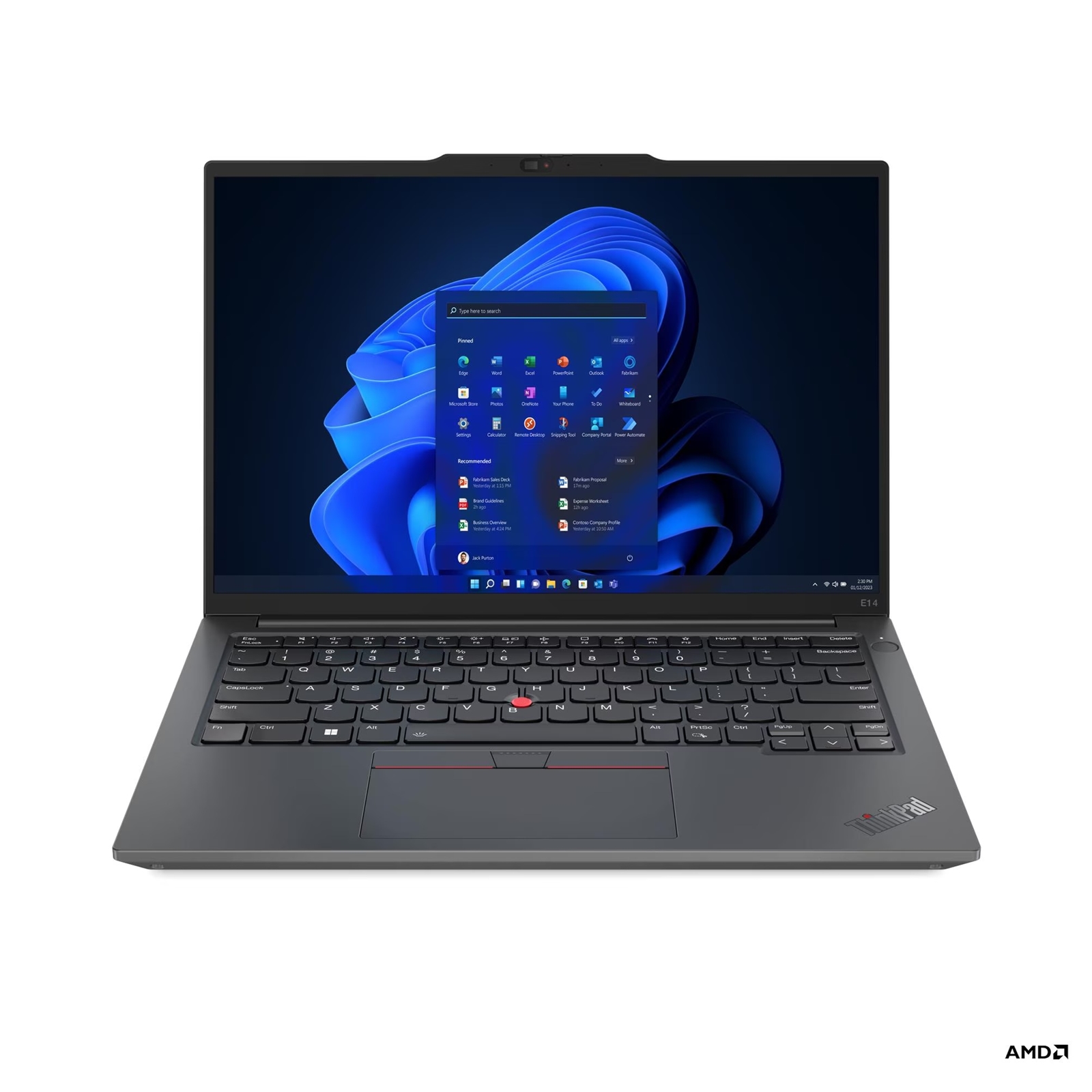 Lenovo ThinkPad E14 G5 Laptop, 14 Inch Full HD, AMD Ryzen 3 7330U Processor, 8GB RAM, 256GB SSD, AMD Radeon Graphics, Windows 11 Pro - Image 4
