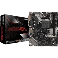 ASRock B450M-HDV R4.0 Super Alloy AMD AM4 Socket Motherboard, Micro-ATX, 2x DDR4 Slots, 1x M.2 Socket, GbE LAN, 1x D-Sub / 1x DVI-D / 1x HDMI Port - Image 2