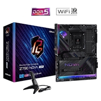 ASRock Z790 Nova WiFi PHANTOM GAMING Intel 1700 Socket Motherboard, ATX, 4x DDR5 Slots, 6x M.2 Sockets, Fitted I/O Shield, 2.5GbE LAN, Wi-Fi 7, 1x DisplayPort / 1x HDMI Port