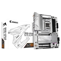 Gigabyte B650 AORUS ELITE AX ICE AMD AM5 Socket Motherboard, ATX, 4x DDR5 Slots, 3x M.2 Sockets, Fitted I/O Shield, 2.5GbE LAN, Wi-Fi 6E, 1x DisplayPort / 1x HDMI Port