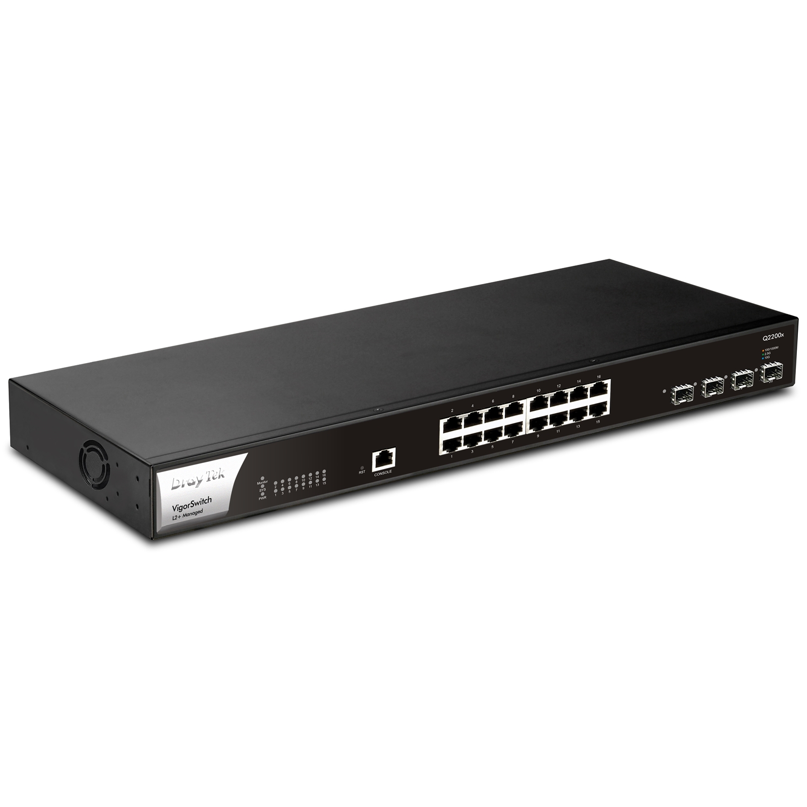 DrayTek VSQ2200X-K VigorSwitch Q2200x 16 Port 2.5GbE Layer 2+ Managed Switch with 4x 10 GbE SFP Uplinks - Image 4
