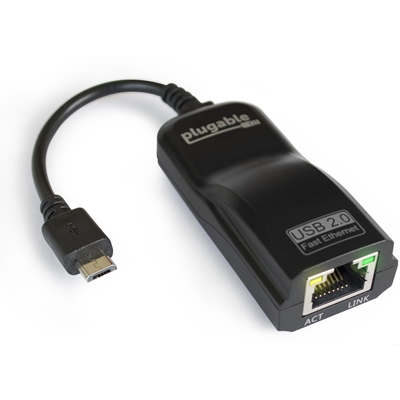 Plugable USB2-OTGE100 USB 2.0 OTG Micro USB to 10/100 Ethernet Adapter - Image 2