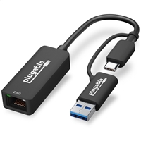 Plugable USBC-E2500 USB-A/USB-C to 2.5GbE Gigabit Ethernet Adapter - Image 2