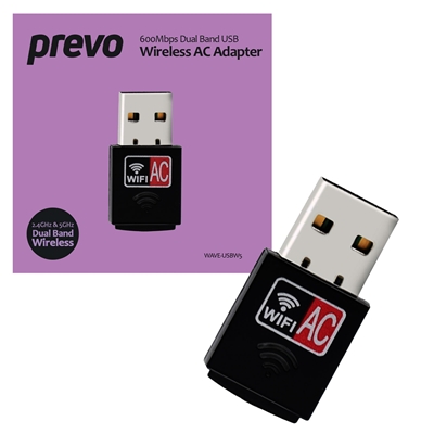 Prevo USBW5 600Mbps AC600 Dual Band USB Wireless AC Network Adapter - Image 3