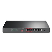 TP-Link TL-SL1218P 16-Port Metal 10/100 Mbps + 2-Port Gigabit Rackmount PoE Switch with 16-Port PoE+ (150W) - Image 3