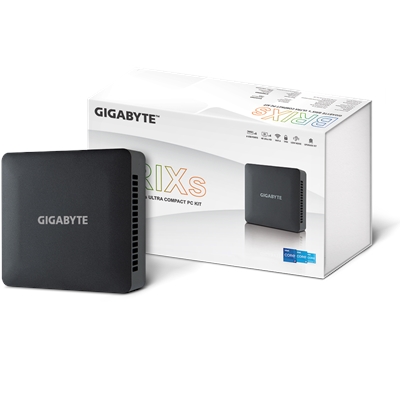 Gigabyte BRIX (GB-BRI7H-1355) Barebone Kit, Intel Core i7-1355U 5.0GHz 10 Core CPU, 2 x DDR4 SO-DIMM Slots, 1 x M.2 2280 Slot, 1x 2.5" SATA Slot, Wi-Fi 6 & Bluetooth 5.2 - Image 3