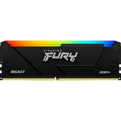 Kingston FURY Beast KF432C16BB2A/8 8GB (1x 8GB) DIMM System Memory, 3200MHz, DDR4, CL16, Black, RGB, Intel XMP - Image 2
