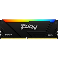 Kingston FURY Beast KF432C16BB2A/8 8GB (1x 8GB) DIMM System Memory, 3200MHz, DDR4, CL16, Black, RGB, Intel XMP