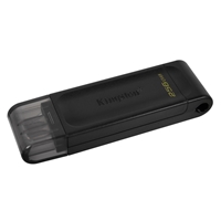 Kingston DT70/256GB DataTraveler 256GB USB Flash Drive, USB 3.2, USB-C, Gen1, 80MB/s, Cap Design, Black, Retail. - Image 4